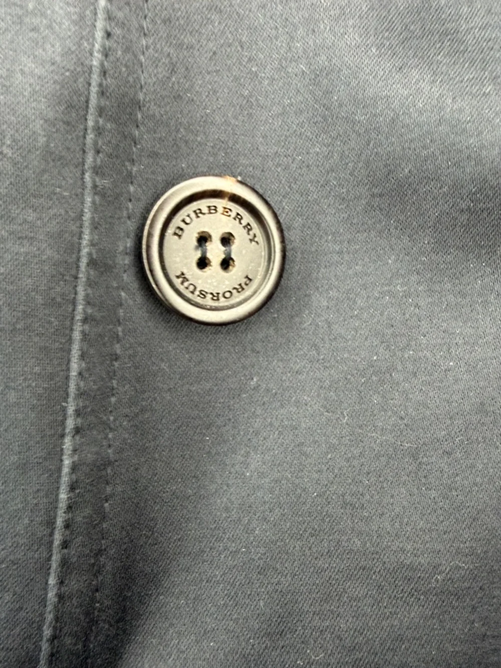 EXCELLENT Burberry Prorsum navy Logo-Lined trench coat jacket size 46 - Picture 3 of 8